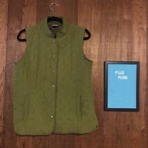J Jill Olive Green Vest Size Medium